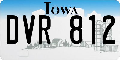 IA license plate DVR812