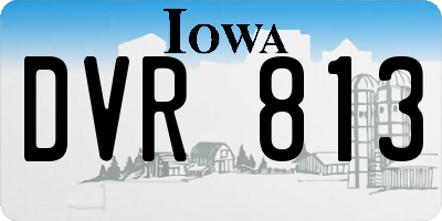 IA license plate DVR813