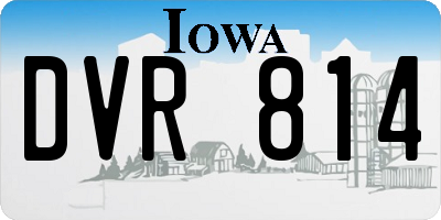 IA license plate DVR814