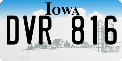 IA license plate DVR816
