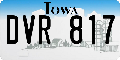 IA license plate DVR817