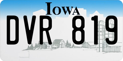 IA license plate DVR819