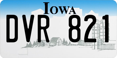 IA license plate DVR821