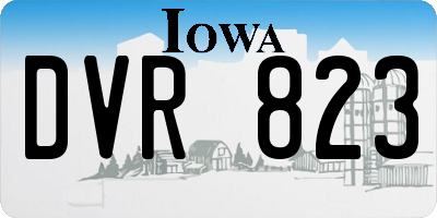 IA license plate DVR823