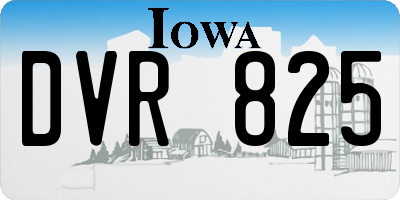 IA license plate DVR825