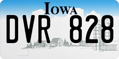 IA license plate DVR828