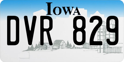 IA license plate DVR829