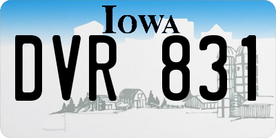 IA license plate DVR831