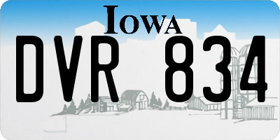 IA license plate DVR834