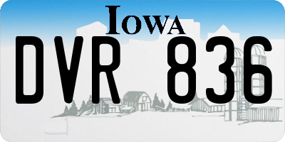 IA license plate DVR836