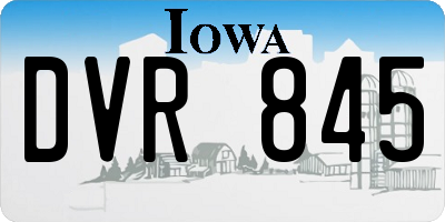 IA license plate DVR845