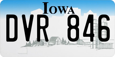 IA license plate DVR846
