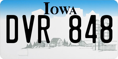 IA license plate DVR848
