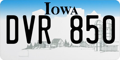 IA license plate DVR850