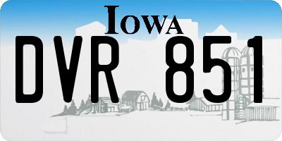 IA license plate DVR851