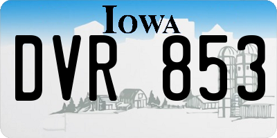 IA license plate DVR853