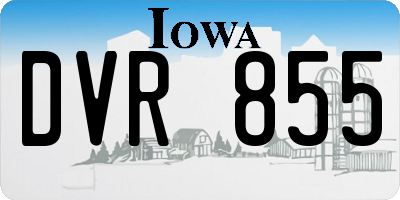 IA license plate DVR855