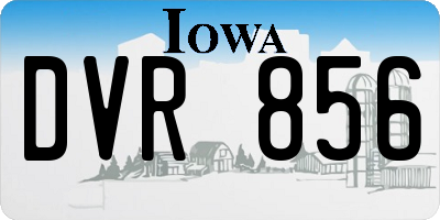IA license plate DVR856