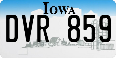 IA license plate DVR859