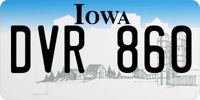 IA license plate DVR860