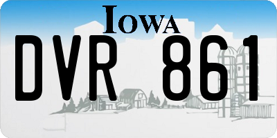 IA license plate DVR861