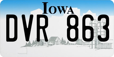 IA license plate DVR863
