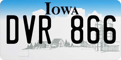 IA license plate DVR866