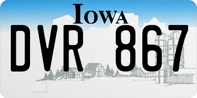 IA license plate DVR867
