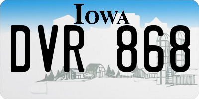 IA license plate DVR868