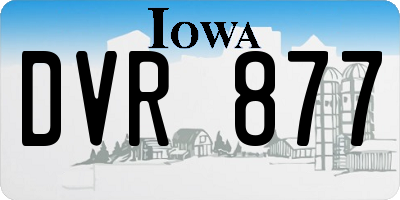 IA license plate DVR877