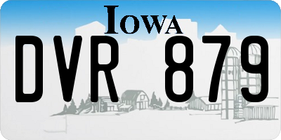IA license plate DVR879