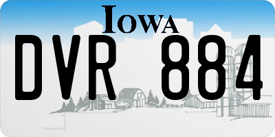 IA license plate DVR884