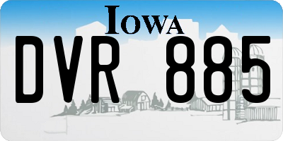 IA license plate DVR885