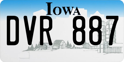 IA license plate DVR887