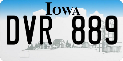 IA license plate DVR889
