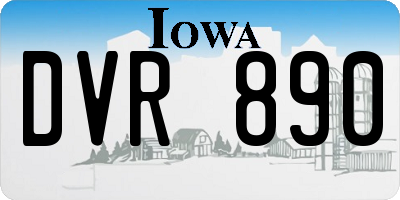 IA license plate DVR890