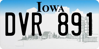 IA license plate DVR891