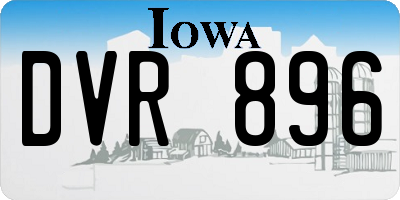 IA license plate DVR896