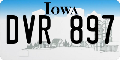 IA license plate DVR897