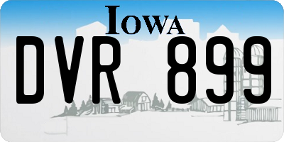 IA license plate DVR899