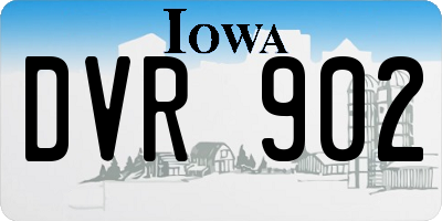 IA license plate DVR902