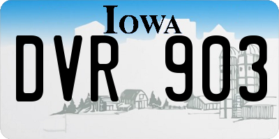 IA license plate DVR903