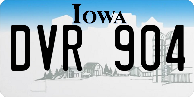 IA license plate DVR904