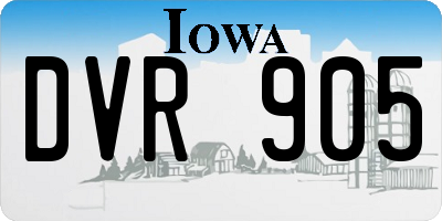 IA license plate DVR905