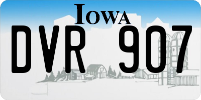 IA license plate DVR907
