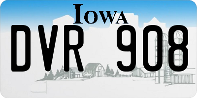 IA license plate DVR908