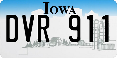 IA license plate DVR911