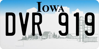 IA license plate DVR919