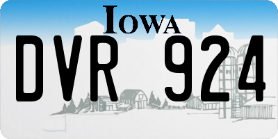 IA license plate DVR924