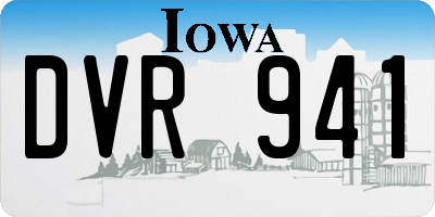 IA license plate DVR941